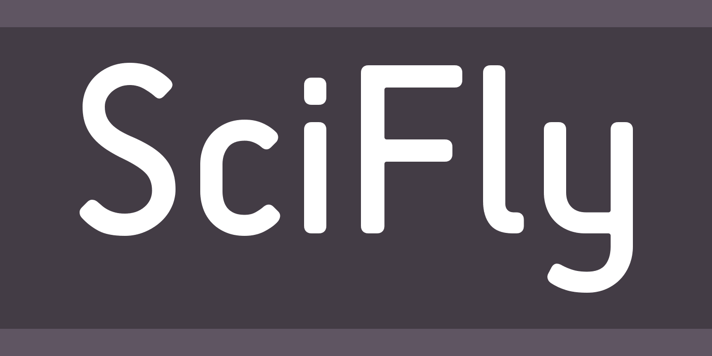 Пример шрифта SciFly